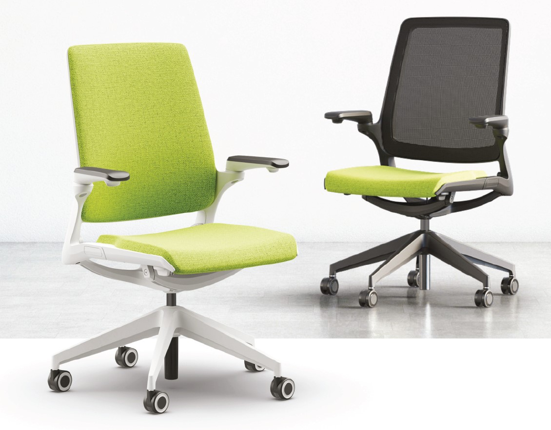 Krzeslo Obrotowe Biale Czarne Home Office Smart BGroup #4