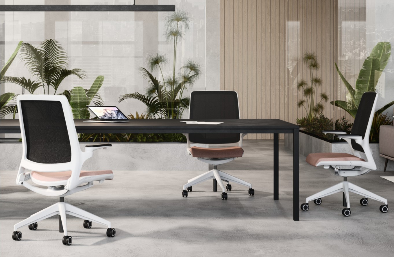Krzeslo Obrotowe Biale Hot Desk Office Smart BGroup #1