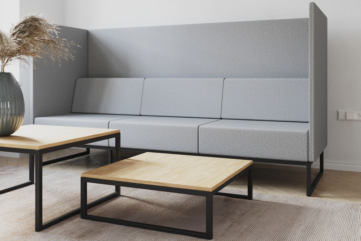 Sofa z osłoną akustyczną loftowe siedziska do biura