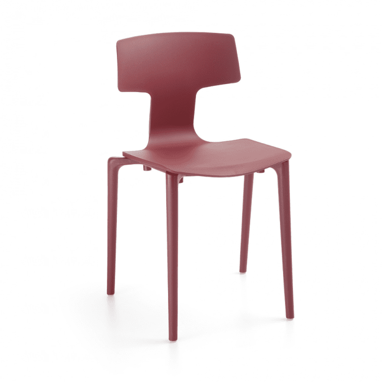 Split czerwone krzesło do restauracyjnych ogródków plastikowe krzesło konferencyjne Split