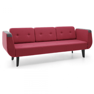 czerwona sofa dla trzech osób do biura Sofa do biura U_FLOE