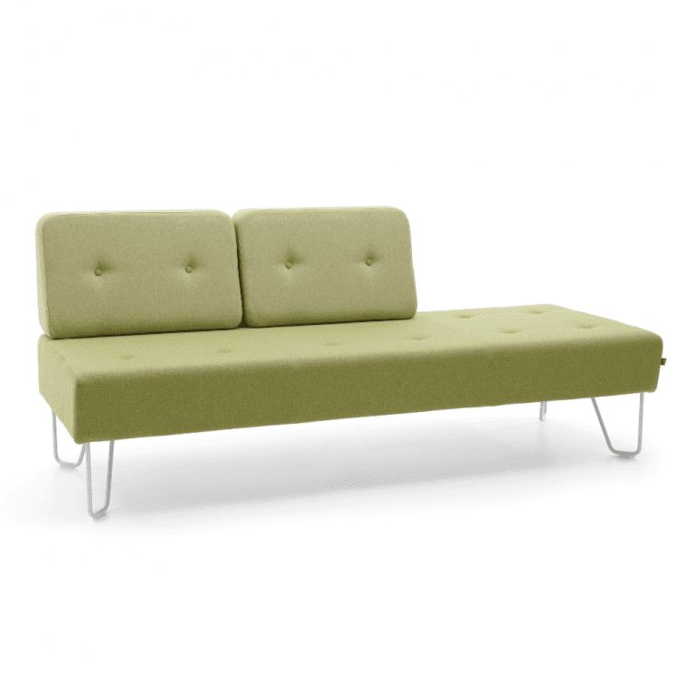 zielona designerska sofa do biura Biurowa sofa systemowa U_FLOE