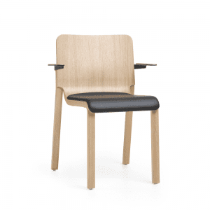 designerskie krzesło sklejkowe na nogach drewnianych Drewniane krzesło konferencyjne WEI