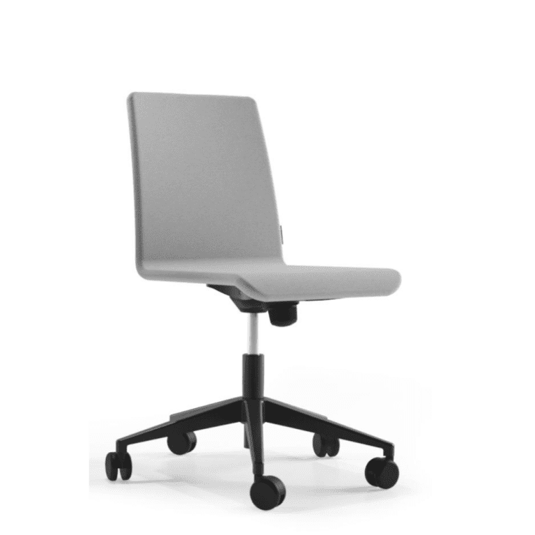 Krzesło Obrotowe MOON Narbutas w kolorze szarym na czarnej podstawie obrotowej