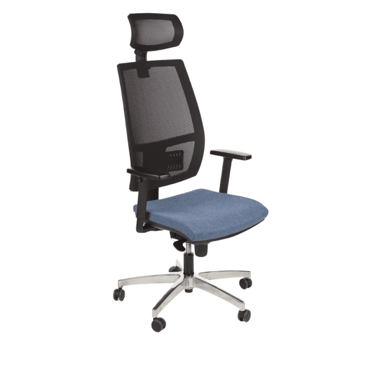 Krzesło Obrotowe Z Oparciem Siatkowym Zagłówkiem Mira Intar Seating Biurowe krzesło obrotowe MIRA z zagłówkiem i oparciem siatkowym