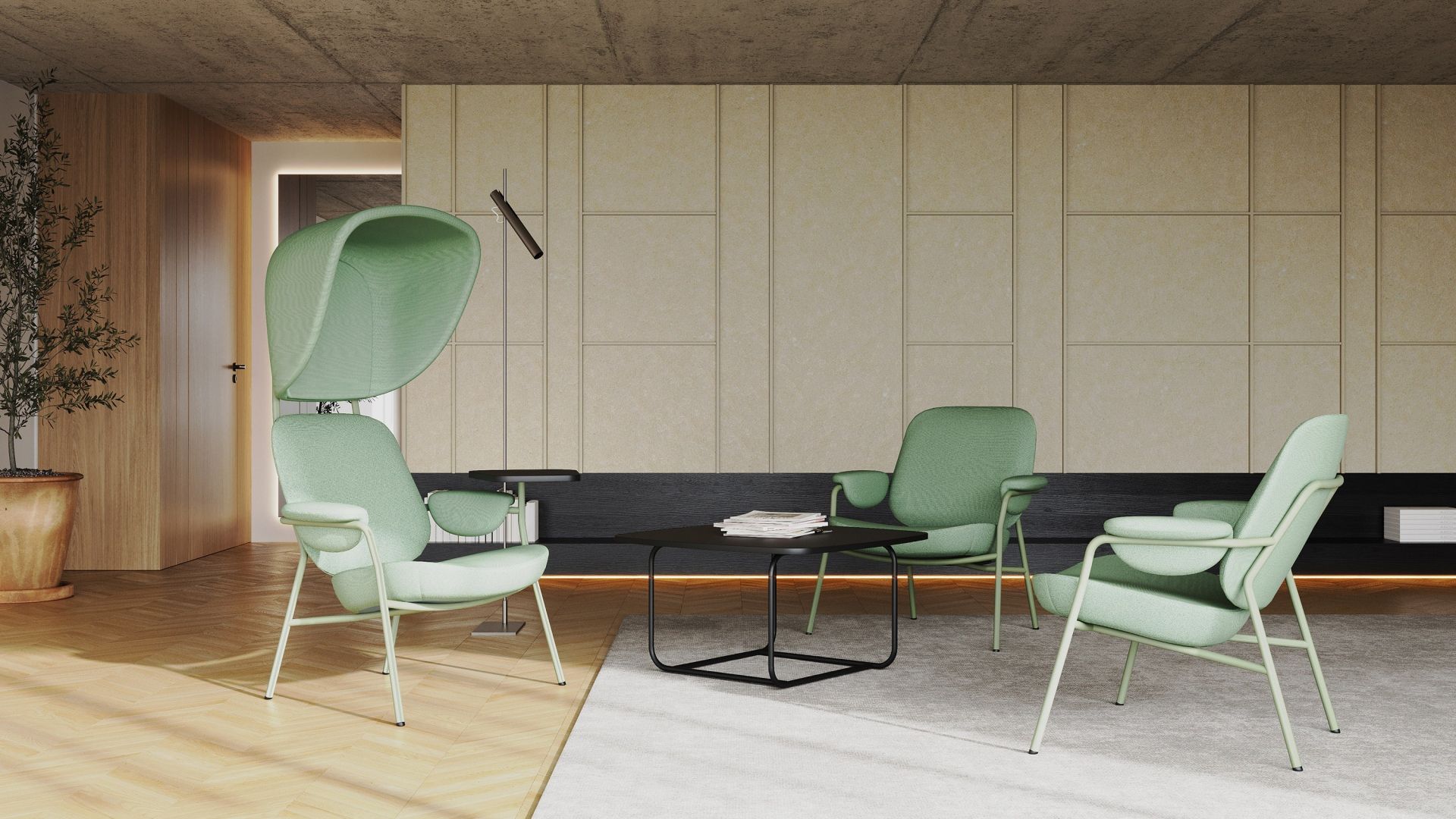 Biurowe Fotele Lounge EPOCC Bejot Meble biurowe vintage: Wprowadź styl lat 50-tych do biura